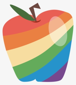 Vector Apple Background - Rainbow Apple Cutie Mark