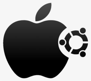 Black Apple Logo Transparent Background - Ubuntu Logo Black Png