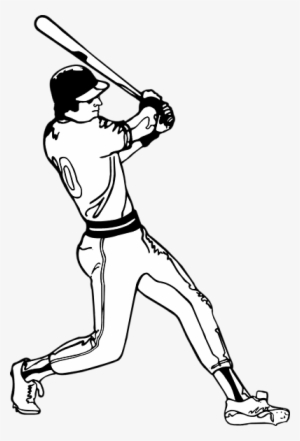 Baseball Player Clipart Black And White - Clip Art Baseball Batter