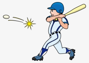 Vector Download Baseball And Bats Clipart - Hitting A Baseball Clipart