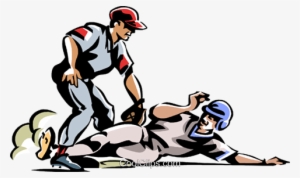 Baseball Player Sliding Into Base - Sliding Into Base Clipart