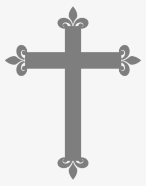Vector Download Baptism Cross Clipart Black And White - Fleur Cross Embroidery Design
