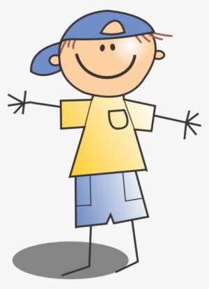 Library Boy With Hat - Boy Clipart Stick Figure