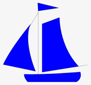 Clip Art Transparent Library Blue Sailboat Free Download - Sailboat