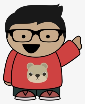Big Image - Cartoon Boy With Glasses