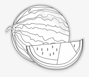 Watermelon Clipart Black And White - Watermelon In Black And White
