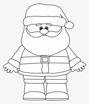 Black And White Santa Clip Art - Black And White Santas