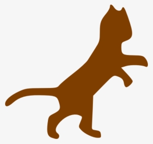 Brown Dancing Cat Svg Clip Arts 600 X 567 Px