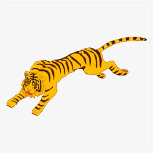 Tiger Running Clipart - Transparent Tiger Stripes Png