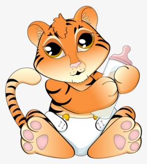 Baby Tiger Clipart Black And White Free - Tiger Clip Art