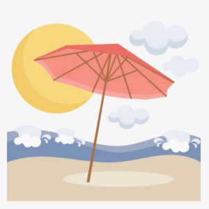 Umbrella Clipart Png Beach Umbrella Scene Svg Scrapbook - Cute Beach Clip Art