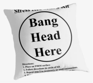 Free Download Bang Head Here Sign Clipart Cushion Throw - Bang Head Here Sign