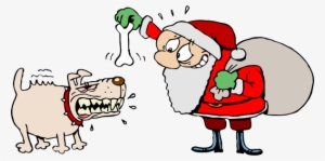 Santa And Dog Clipart - Angry Dog