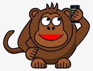 Monkey Mother Iphone Clip Art - Cartoon Monkey Png Vector