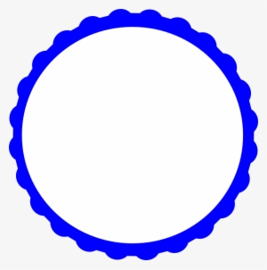 Blue Scallop Circle Frame Svg Clip Arts 594 X 600 Px