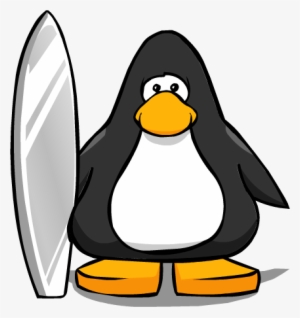 Silver Surfboard Pc - Club Penguin Blue Horn