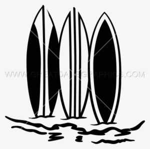 Surfboard - Surfing - Surfboard Black And White Illustration Transparent