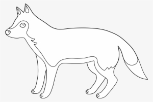 Colorable Wolf Line Art