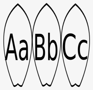 Black And White Library A B C Word Wall Clip Art - Surfboard Printable Coloring Pages