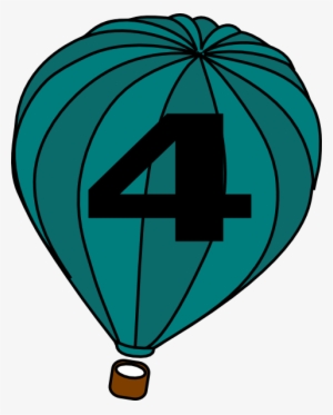 Hot Air Balloon Teal Blue Trophy 4 Svg Clip Arts 480
