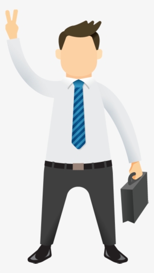 Business Portfolio Categories Designshop Cartoon Waving - Cartoon Business Man Png
