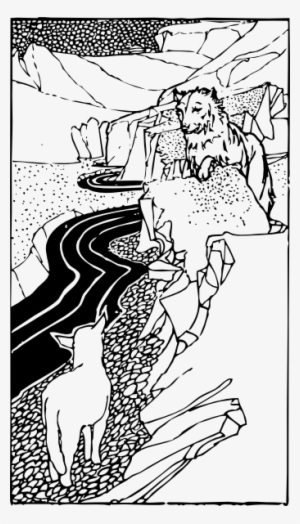 Free Vector Wolf And Lamb Clip Art - Wolf And Lamb