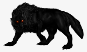 Black Big Bad Wolf Clipart - Black Werewolf With Red Eyes