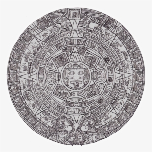 Collection Of Free Pattern Drawing Aztec - Aztec Sun Stone Drawing