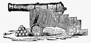 Outline, War, Drawing, Fire, Weapons, Bomb, Arms - Medieval Cannon Drawing