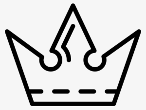 Royal Crown Outline Design - King Crown White Png
