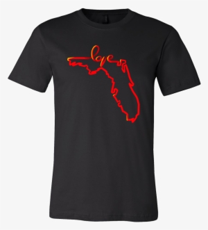 Love Florida State Map Outline Souvenir Gift T-shirt - Welshly Arms T Shirt