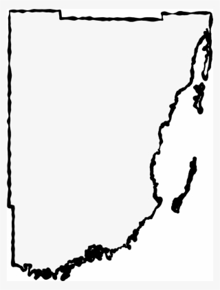 A Map Of Miami-dade With A Black Squiggle Outline - Outline Of Miami Florida