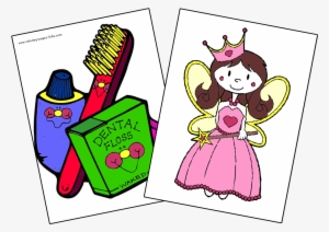 Coloring Pages - 3drose Cute Country Style Dental Tools - Wall Clock,