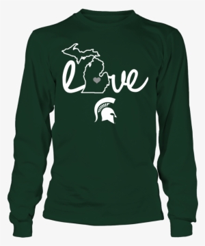 Love With State Outline Michigan State Spartans Shirt - Vegas Born T Shirt