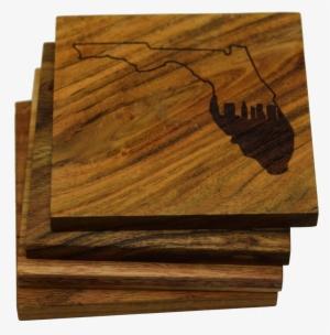 Miami Skyline Within Florida Outline Coasters - Prestige Decanters Miami Skyline Within Florida Outline
