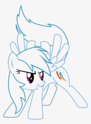 Black And White Rainbow Outline - Rainbow Dash Cutie Mark