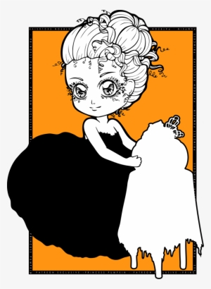 Princess Pumpkin Chibi By Chibivi-linearts On Deviantart - Line Art