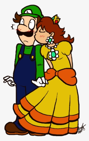Luigi Gets A Kiss By Hamsamwich - Luigi