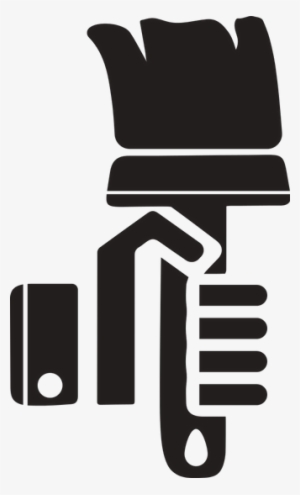 Human Hand Holding Paint Brush - Paintbrush