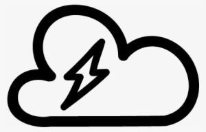 Thunderstorm Hand Drawn Weather Symbol Vector - Symbolen Onweerswolk