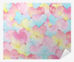 Watercolor Background With Hearts In Pastel Tender - Fondos Tiernos Para Tarjetas De Invitacion