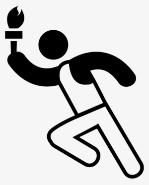 Torch Runner Svg Png Icon Free Download - Silueta De Hombre Corriendo Con Antorcha