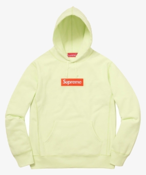 Supreme Box Logo Hooded Sweatshirt Fw17 - Supreme Box Logo Pale Lime