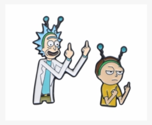 Rick And Morty - Rick Flipping The Bird