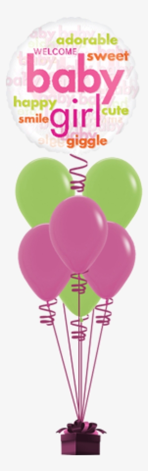 Word Cloud Baby Girl Active Balloon1 - Anagram International Baby Girl Word Cloud, Multicolor