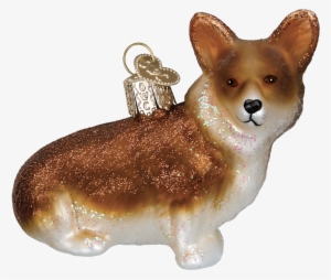 Old World Christmas Pembroke Welsh Corgi Dog Glass