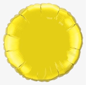18" Yellow Plain Circle Foil Balloon