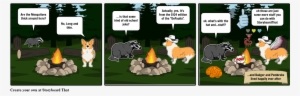 Corgi And Badger - Cartoon