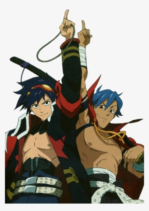 Gurren Lagann Kamina And Simon - Tengen Toppa Gurren Lagann Simon Y Kamina