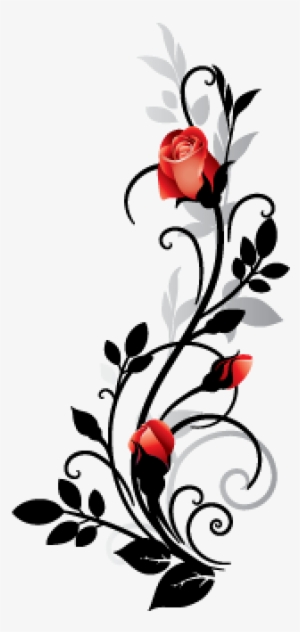 Curtido Curtir Compartilhar - Decorative Flower Designs Border